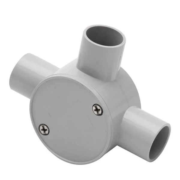 25MM PVC JUNCTION FLAT WHITE - Image 2